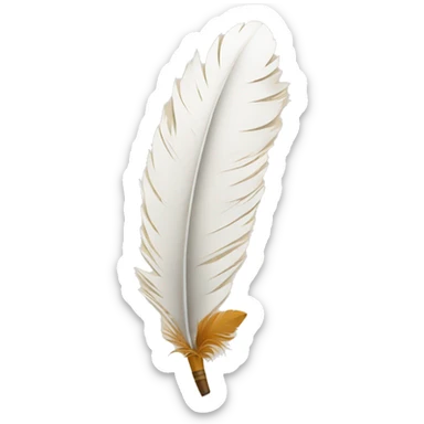 a feather quill and paper sticker