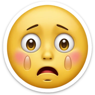 surprised shocked crying emoji yellow  sticker
