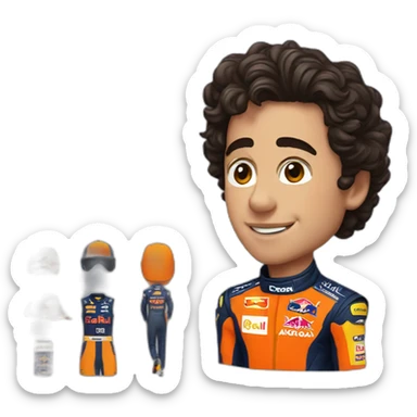 lando norris in a red bull suit sticker