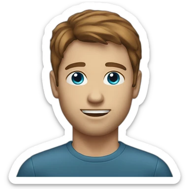 man-with-brown-hair-and-blue-eyes sticker