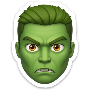 Give me a man in green who is angry sticker