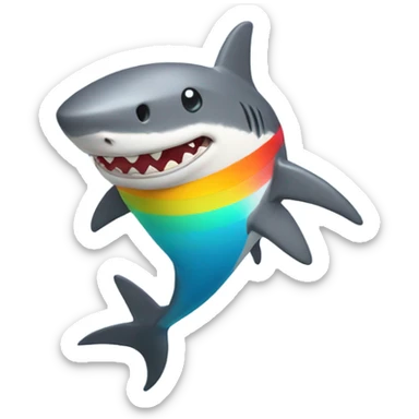 A shark wearing a swim suit  sticker