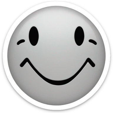 smiley face with gap teeth sticker