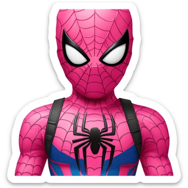 pink spiderman hellokitty sticker