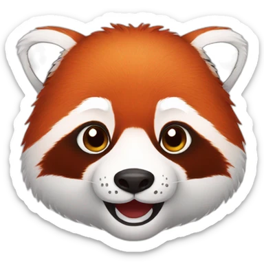 Red Panda face  sticker