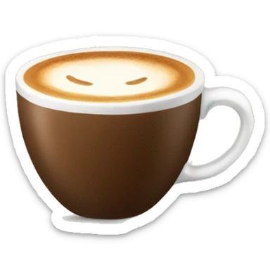 Cappuccino cup simple sticker