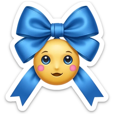 Eyeroll with ribbon sticker