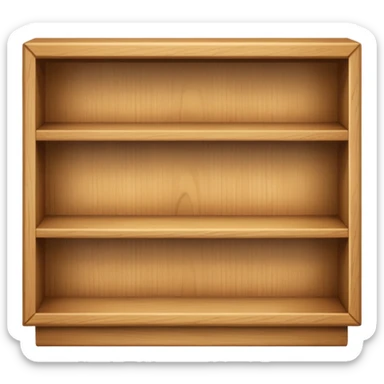 a single-tier bookshelf without books sticker