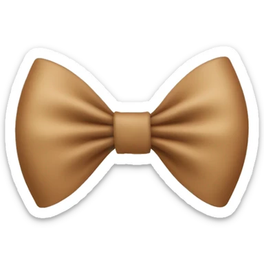 Light brown bow sticker