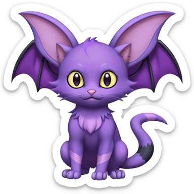Shiny Purrloin-Noibat-Hybrid (Full body) sticker