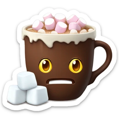 cacao in a mug with marshmallows sticker
