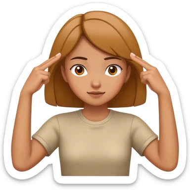 girl raising elbows instead of hands sticker