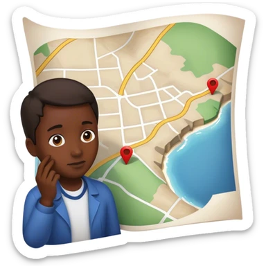 Stalking on map sticker