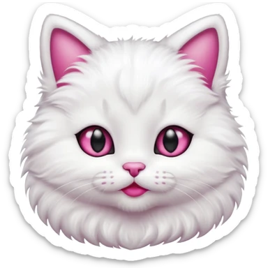 kitty  with big lips more big mroe more more big  sticker