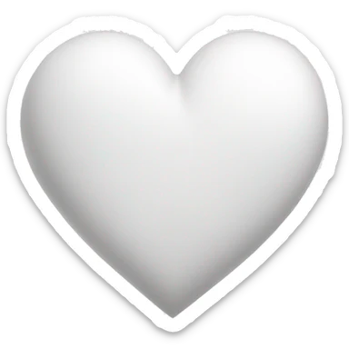 white heart without border sticker