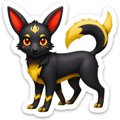 Houndour-Umbreon-hybrid sticker