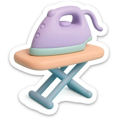 iron and ironing board sticker