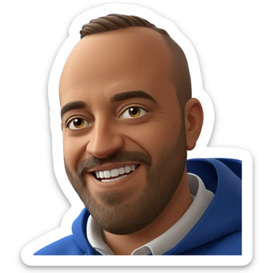 smiling boy with beard portrait sticker