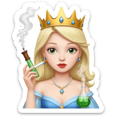 Princess smoking a bong  sticker