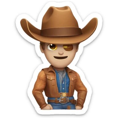 Spider man with a cowboy hat  sticker