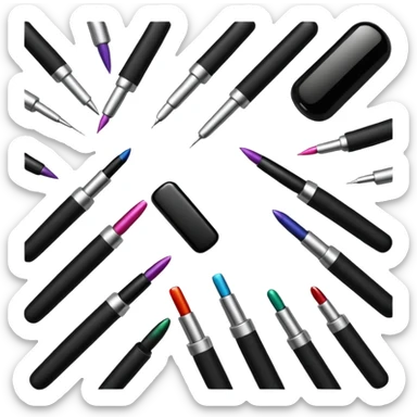 nail art equipment black sticker