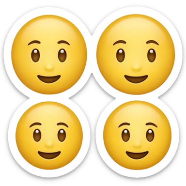yellow emoji with psi (ψ) symbol, modern and clear look sticker