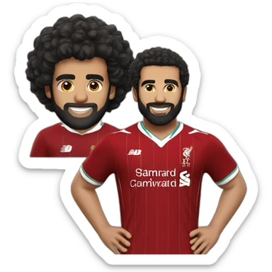 mo salah in liverpool kit sticker