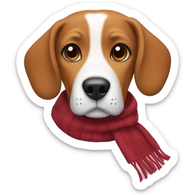 Beagle with scarf  sticker