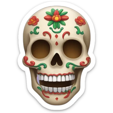 An Mexican skull sticker