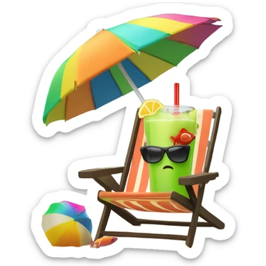 Fish on holiday sticker