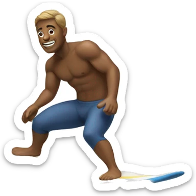 A man surfing sticker