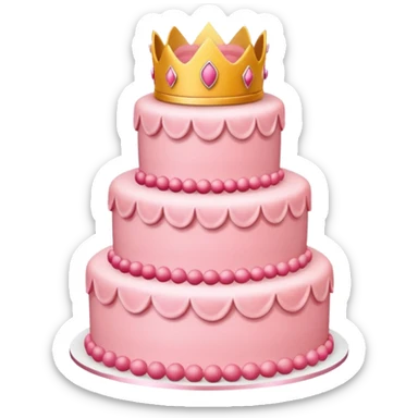 Princess peach cake sticker