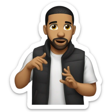 drake rapping sticker
