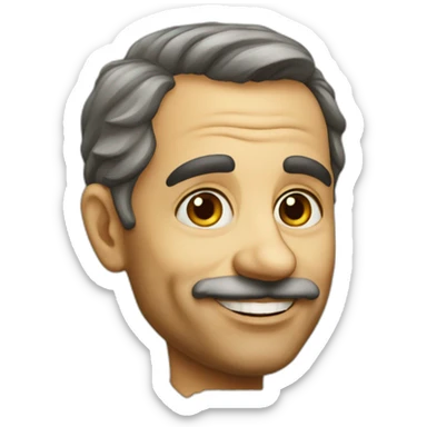 the caricature of an Italian sticker