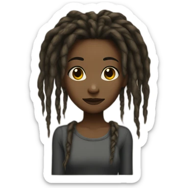 Dread lock girl sticker