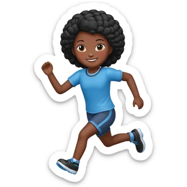 corriendo muñeco negro sticker