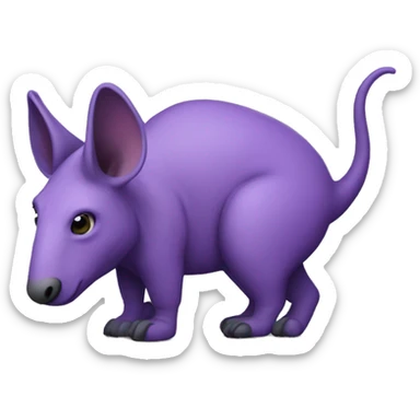 purple Aardvark sticker