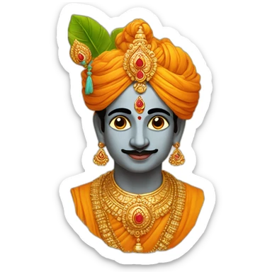 Krishna tilak sticker