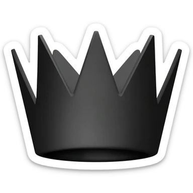 generate a black crown sticker