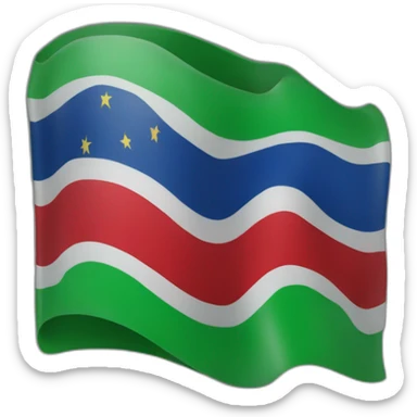 Martinique drapeau rouge vert noir  sticker