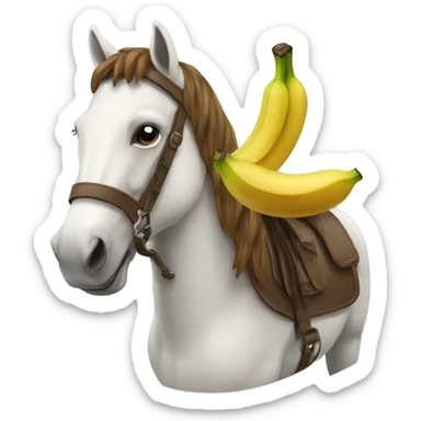 Une banane sur un cheval sticker