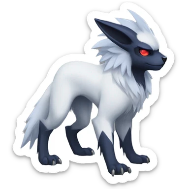 Cool Edgy Absol-Nargacuga-Zorua-Quilava, full body sticker