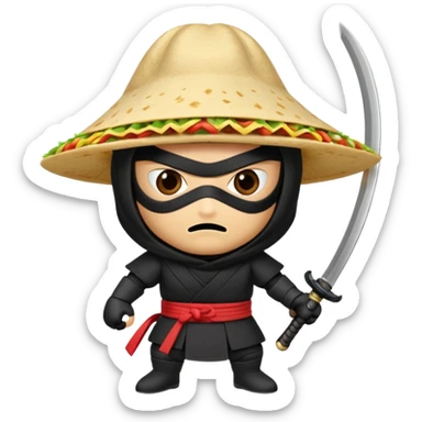 Ninja taco sticker