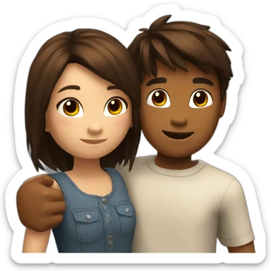 Roblox boy and girl hugging sticker