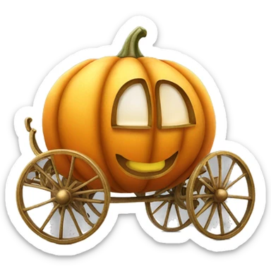 Cinderella pumpkin carriage sticker