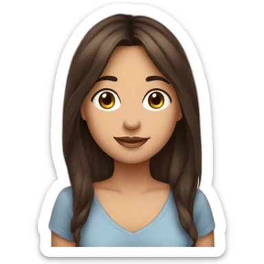 Joli fille brune  sticker