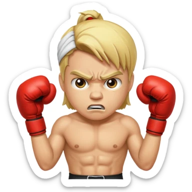 blonde angry boxer  sticker