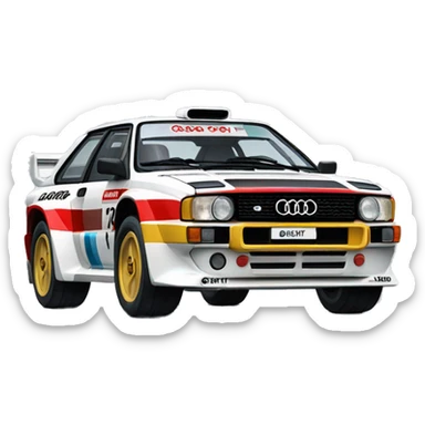 Make a Audi quattro 1986 rally car  sticker