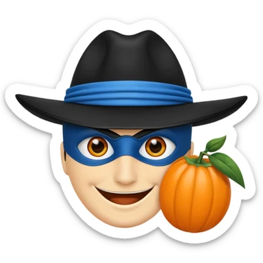 Zorro animado sosteniendo una llanta sticker