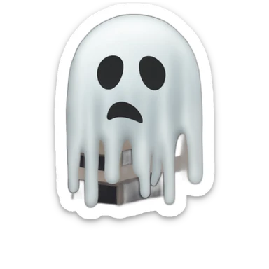 fantasma en edificio sticker